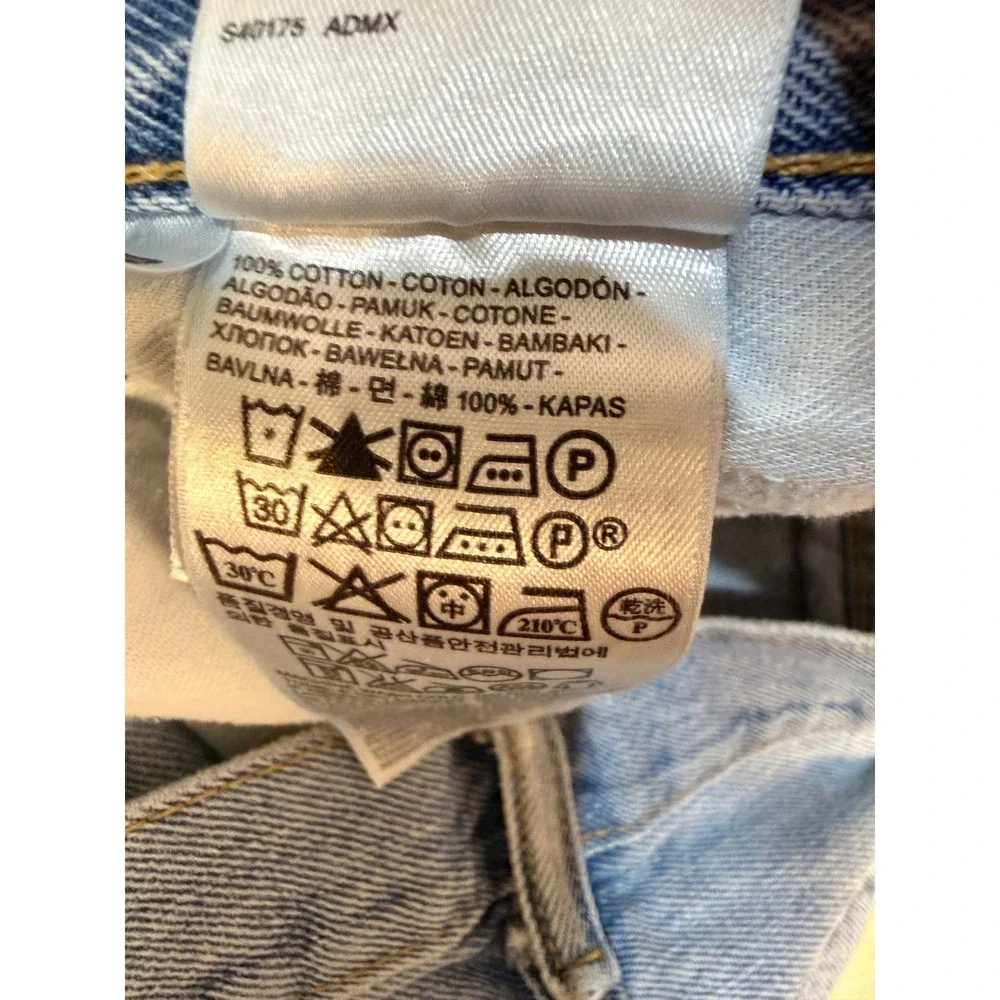 Levi's 505 Regular Fit Jeans 36x34 Mens Straight Leg Light Wash Blue